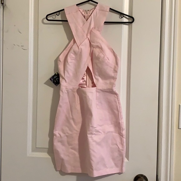 Nasty Gal Blush Pink Body Con Dress - Picture 1 of 5